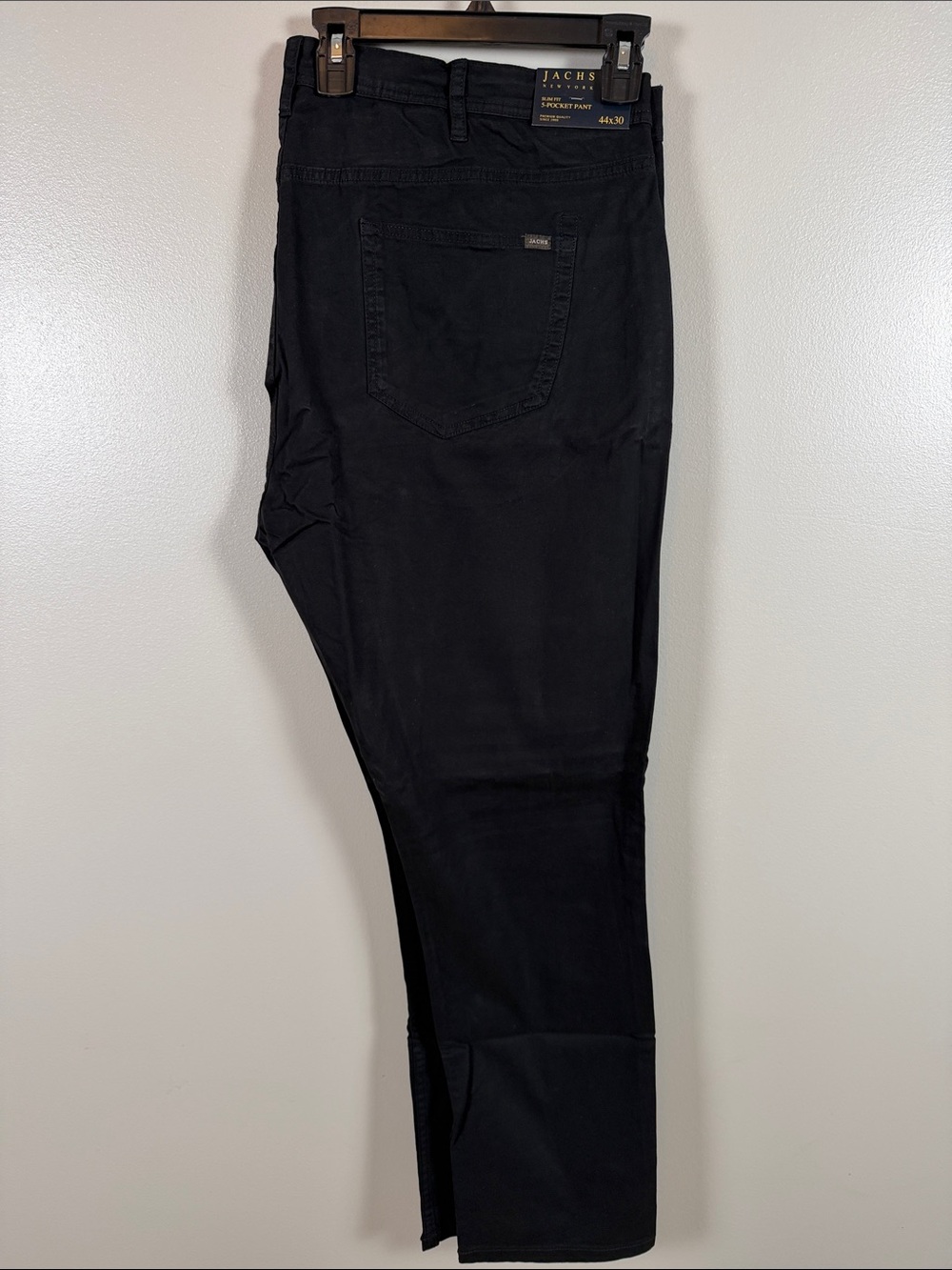 Jachs Men's Slim Fit 5 Pocket Pants in Black